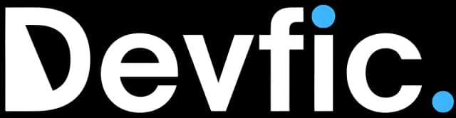 Devfic Wordmark — on dark